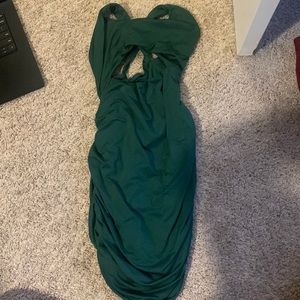 Semi formal green bodycon dress